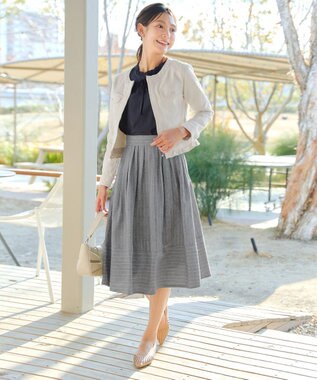 Tiaclasse フリルリボンブラウス アイボリー