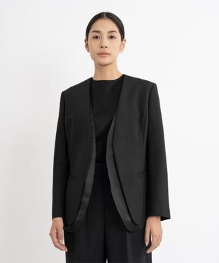 23区 【エステータ】スーピマコットン プレミアムジャージー 半袖Tシャツ ブラック系