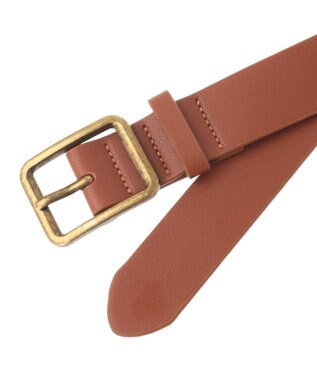 AMERICAN HOLIC スクエアバックルベルト Brown
