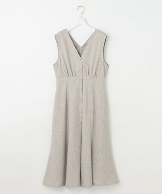 ANY SIS 【洗える】ツイーディマーメイド ジャンパースカート アイボリー