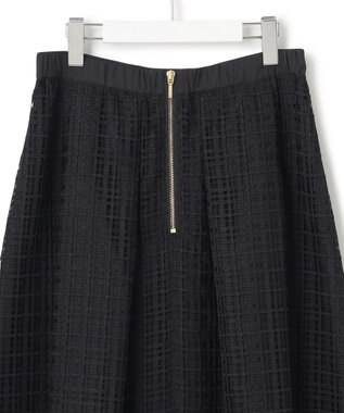 23区 【洗える】Broche チェックレース スカート ブラック系