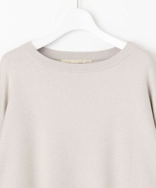 自由区 【Sサイズ有】コットンカシミヤ ニットトレーナー ライトグレー系