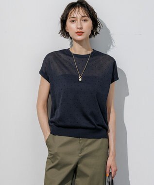 23区 L 【先行予約/WEB&一部店舗限定カラーあり】シアードット フレンチスリーブ ニット