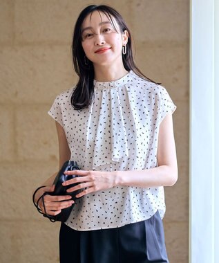 【洗濯機可】ボウタイブラウス