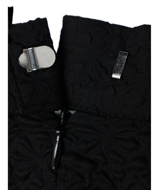 earth music&ecology エンボスフラワー　切替ボリュームスカート Black