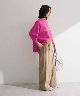 Green Parks 七分袖ロゴ裏毛プルオーバー Pink