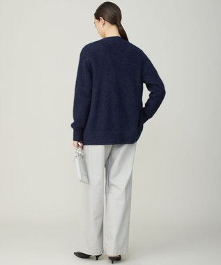 ICB L 【30th ANNIVERSARY】ルレックスフォックスアルパカ Vネックカーディガン ネイビー