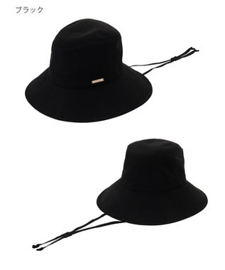 MOONBAT 【遮光ハット】フルラ (FURLA) サファリハット　遮光帽子 サイズ調整 ブラック