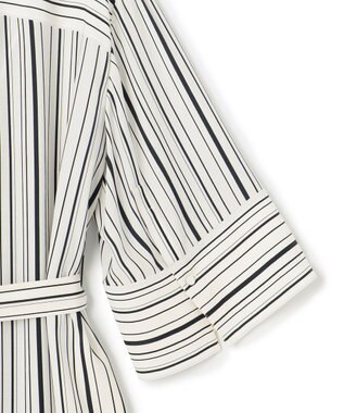 JOSEPH シルクアニメーション　シャツドレス Oyster White/ Black