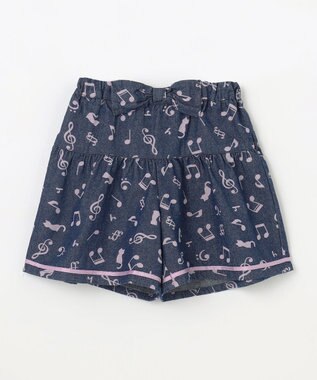 ANY KIDS 音符総柄キュロット デニム