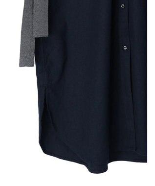 AMERICAN HOLIC ＳＥＴ　シャツワンピース＋ニットベスト Gray Mixture