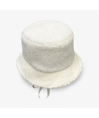 林八百吉商店 un chapeau 耳付きボアバケット アイボリー