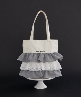 Maison de FLEUR フロントフリルトートバッグ