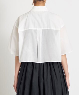 NAVE 【Nave 　洗える】シアークロップド シャツ ホワイト系