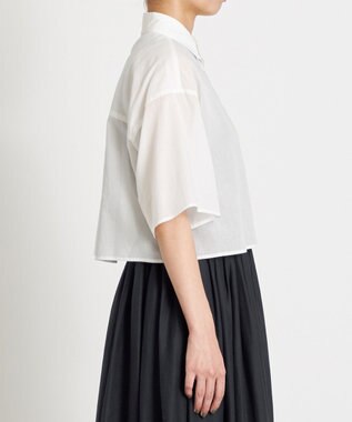 NAVE 【Nave 　洗える】シアークロップド シャツ ホワイト系