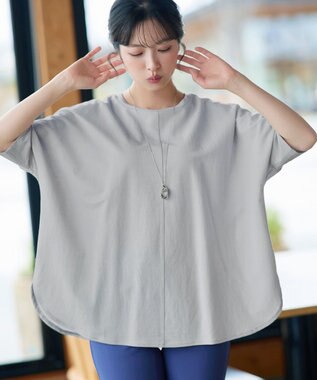 Tiaclasse L 【おのののかさん着用】冷凛(ひやりん)カノコドルマンスリーブカットソー グレー