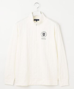 【MEN】エンブレムハーフジッププルオーバー