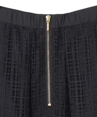 23区 【洗える】Broche チェックレース スカート ブラック系