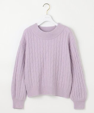 ANY SIS 【洗える】ケーブルAir ニット ライラック