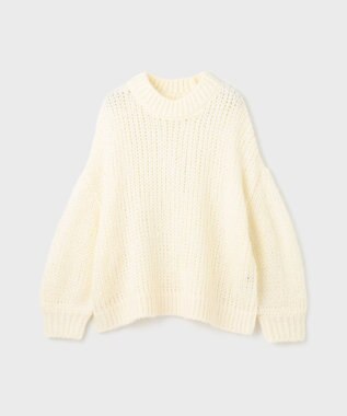 GRACE CONTINENTAL オーバールーズニットトップ ホワイト