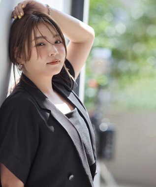 UNFILO 【野呂佳代さん着用】TENNEN TOUCH COOL ハーフスリーブ ジャケット チャコール