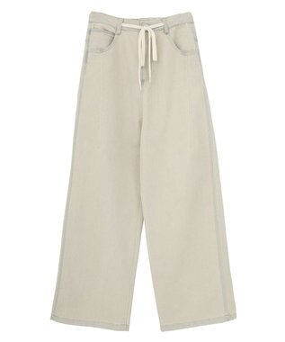 Green Parks コクーンシルエットデニムパンツ Gray Beige