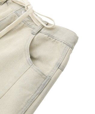 Green Parks コクーンシルエットデニムパンツ Gray Beige