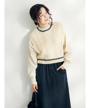 CRAFT STANDARD BOUTIQUE ２ＷＡＹケーブルニットベスト