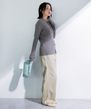 Green Parks コクーンシルエットデニムパンツ Gray Beige