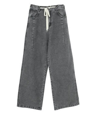 Green Parks コクーンシルエットデニムパンツ Black