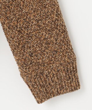 JOSEPH ABBOUD MOUNTAIN 【UNISEX】総裏フルZIP ニットブルゾン キャメル系