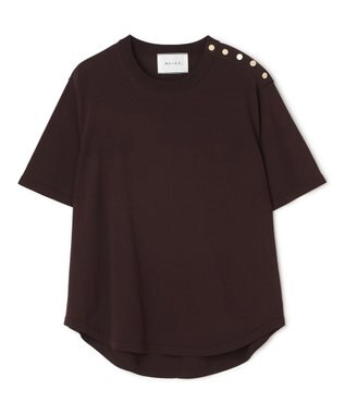 BEIGE， NADIA / ストレッチ メタルボタンニット Bordeaux