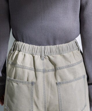 Green Parks コクーンシルエットデニムパンツ Gray Beige