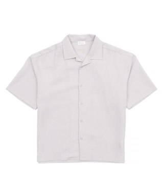 WEGO 【速乾/しわになりにくい/MLサイズ展開】ドライポリオープンカラーシャツ（SS） ライトグレー