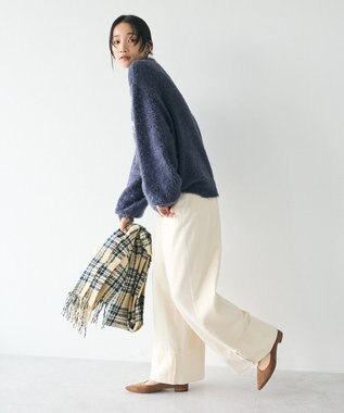 CRAFT STANDARD BOUTIQUE アニマルシャギーニットプルオーバー Navy