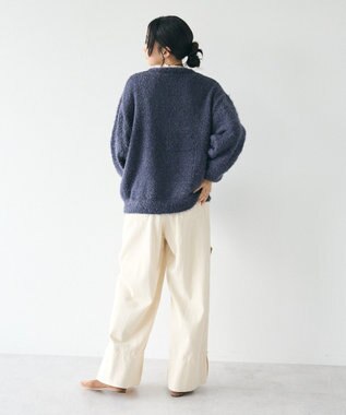 CRAFT STANDARD BOUTIQUE アニマルシャギーニットプルオーバー Navy