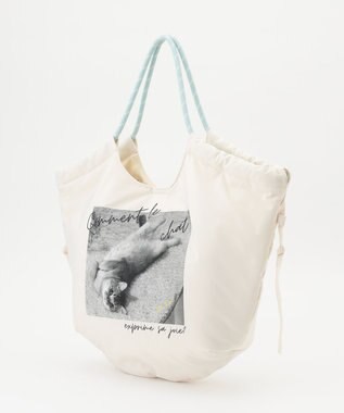 ANY SIS 【貴島明日香さんコラボ】キャットラウンド トートバッグ アイボリー