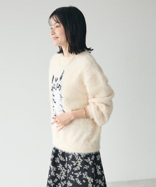 CRAFT STANDARD BOUTIQUE アニマルシャギーニットプルオーバー Ivory