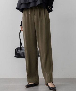 【見上愛さん着用/Oggi10月号掲載/洗える】スエーディーサテン ワイド パンツ
