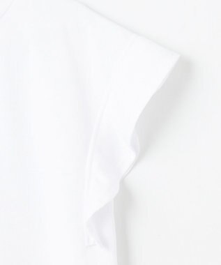 ANY 【2SET/洗濯機可】フリルスリーブTシャツ×シャーリングキャミワンピースセット ブラックベース