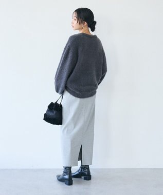 CRAFT STANDARD BOUTIQUE アニマルシャギーニットプルオーバー Charcoal Gray