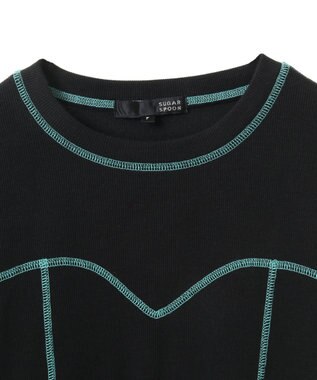 Green Parks ・ＳＵＧＡＲ　ＳＰＯＯＮ　カラーｓｔリブロンＴＥＥ Black