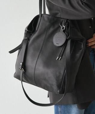 russet 【2025AW新作】ミラー付きレザーチャーム(Z-217) Black