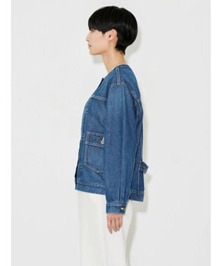 AMERICAN HOLIC ノーカラーデニムＧジャン Indigo