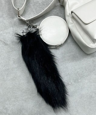 WEGO ファーしっぽキーホルダー ブラック