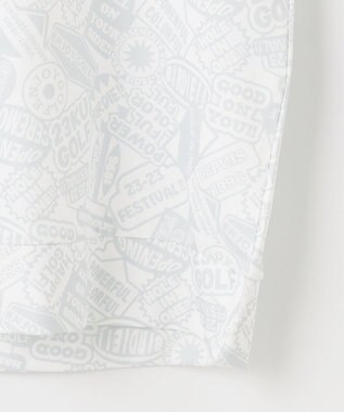 23区GOLF 【MEN】【吸水速乾・UVケア】ステッカープリント モックネックシャツ ホワイト系4