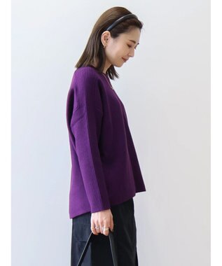 AMERICAN HOLIC バイパチ袖リブラグランニットプルオーバー Purple