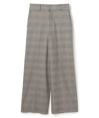 UNFILO 【ウエストゴム/14サイズ展開】beauty warm pants ワイド グレンチェック