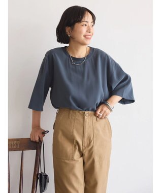 AMERICAN HOLIC 接触冷感　衿リブブラウソー Charcoal Gray