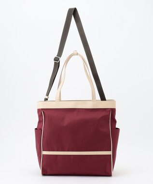 Y'SACCS トラベル ホライズン2WAYトート ダークレッド